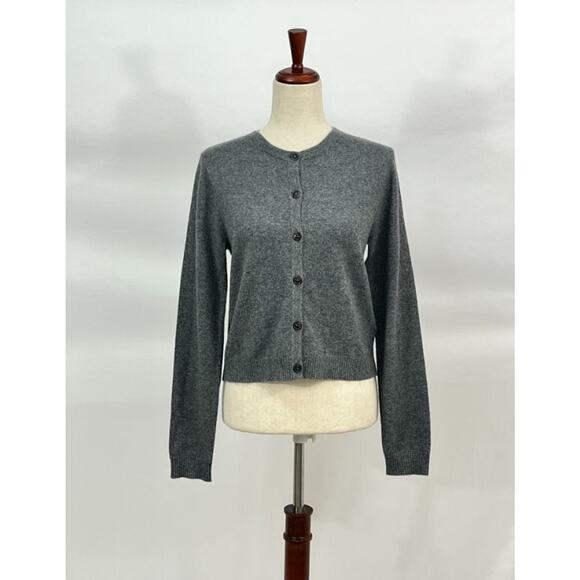 PEOPLES REPUBLIC OF CASHMERE Sz S Small Gray O Cardigan Sweater NWT - Picture 8 of 12